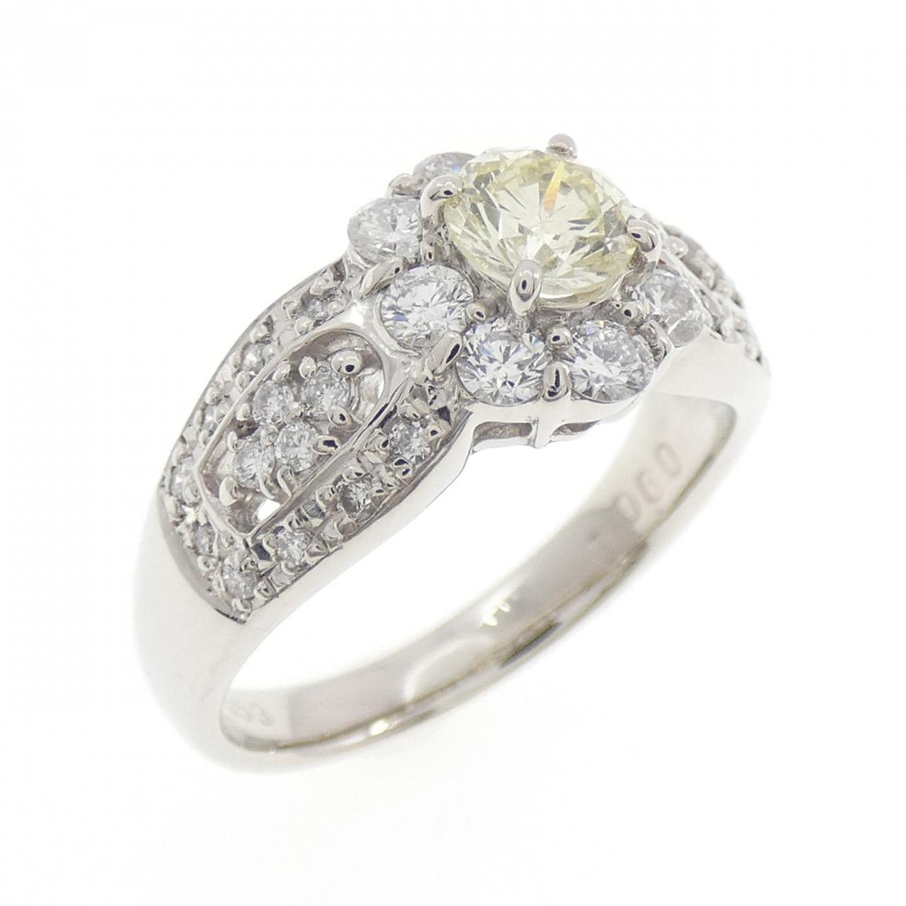 PT900 フラワー ダイヤモンド リング 0.453CT