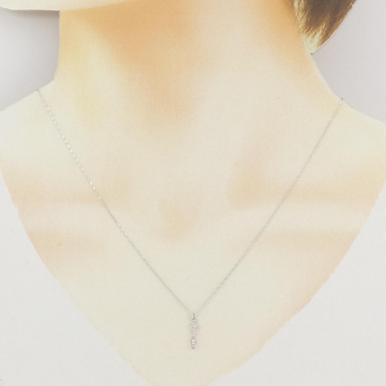 K18WG ダイヤモンド ネックレス 0.03CT