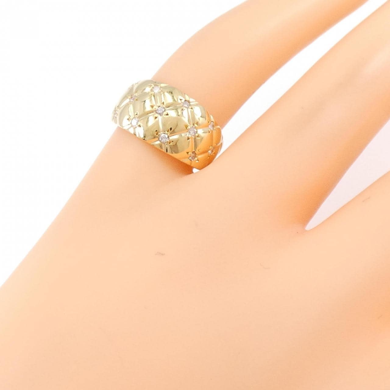 K18YG ダイヤモンド リング 0.10CT