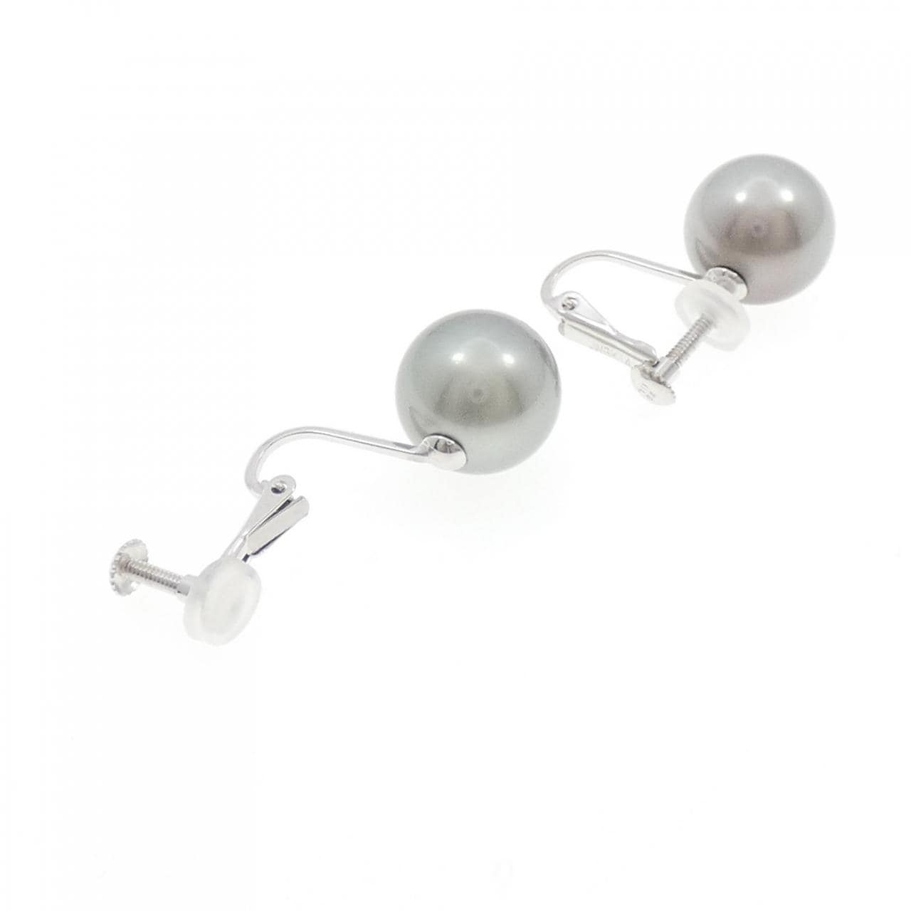 K14WG 白蝶パール イヤリング 10.1mm