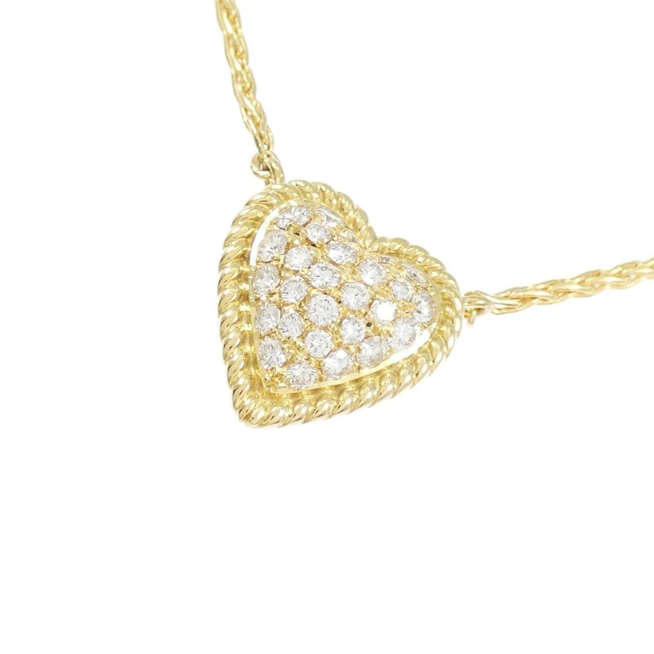 星の砂 ハート ダイヤモンド ネックレス 0.40CT