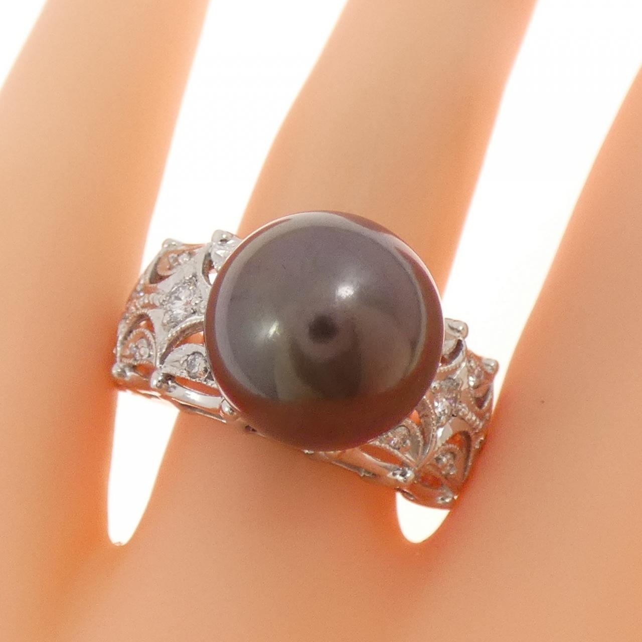 PT900 黒蝶パール リング 12.3mm