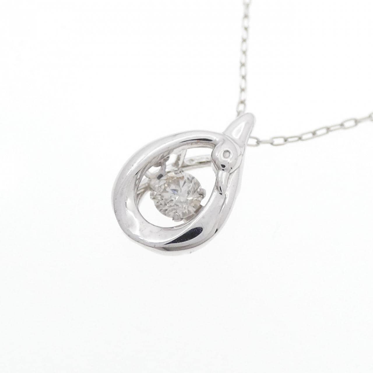 K18WG ダイヤモンド ネックレス 0.10CT