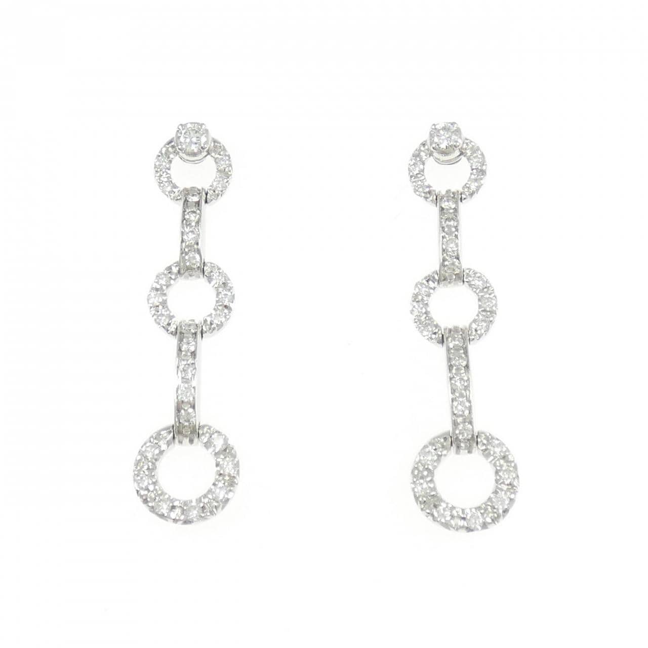 K18WG ダイヤモンド ピアス