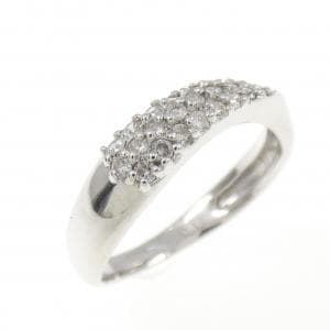 K18WG ダイヤモンド ピンキー リング 0.18CT