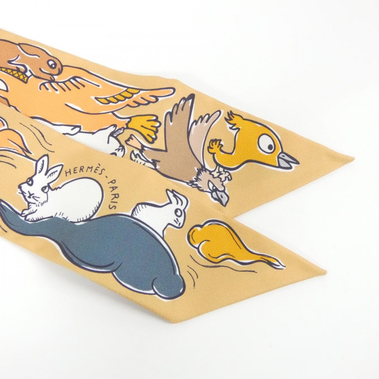 エルメス MILLE ET UN LAPINS ツイリー 064007S スカーフ