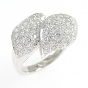 750WG パヴェ ダイヤモンド リング 1.00CT