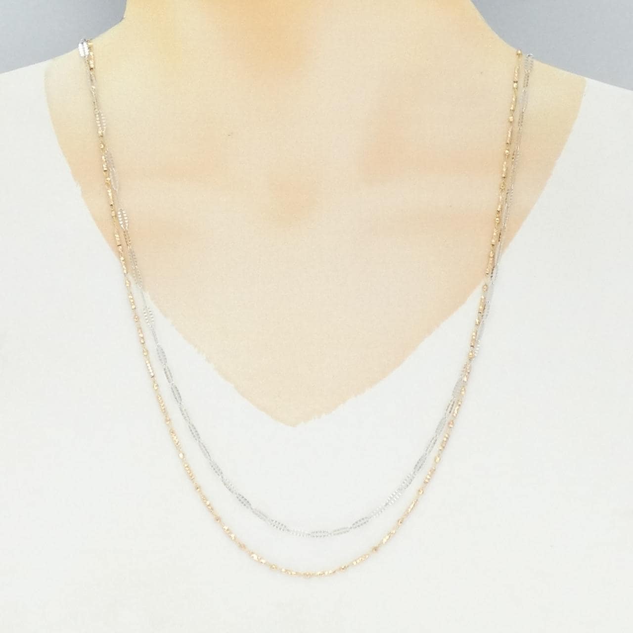 K18スリーカラー ネックレス