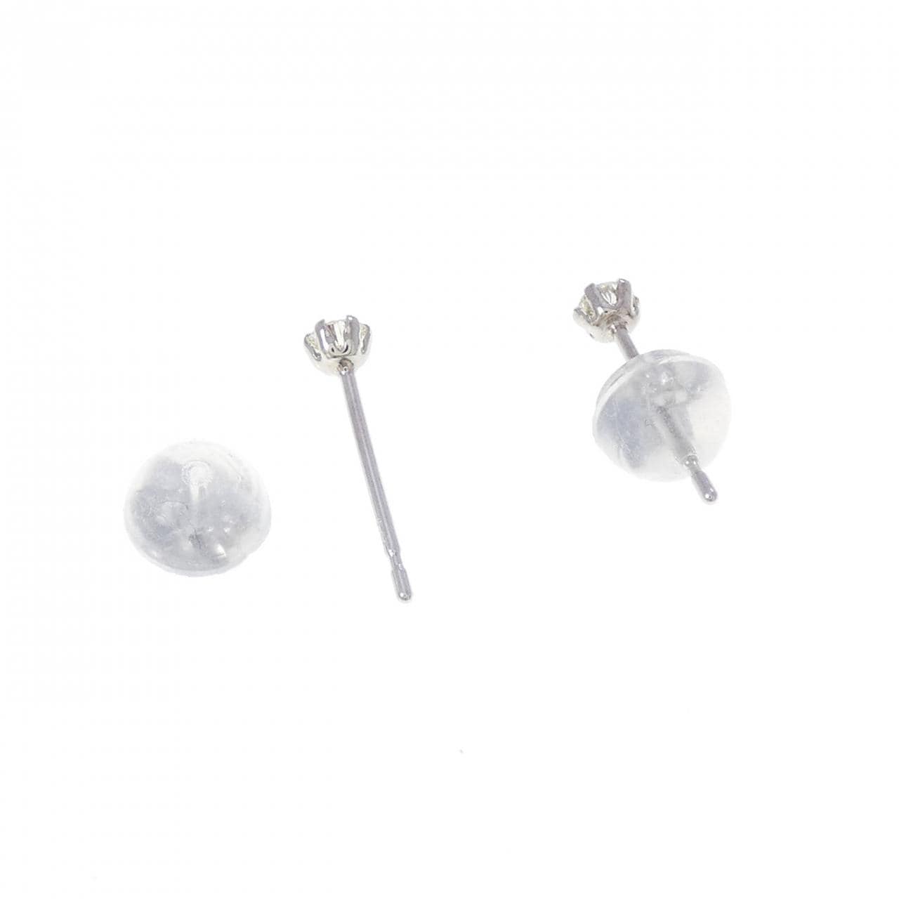 PT900 ダイヤモンド ピアス 0.10CT