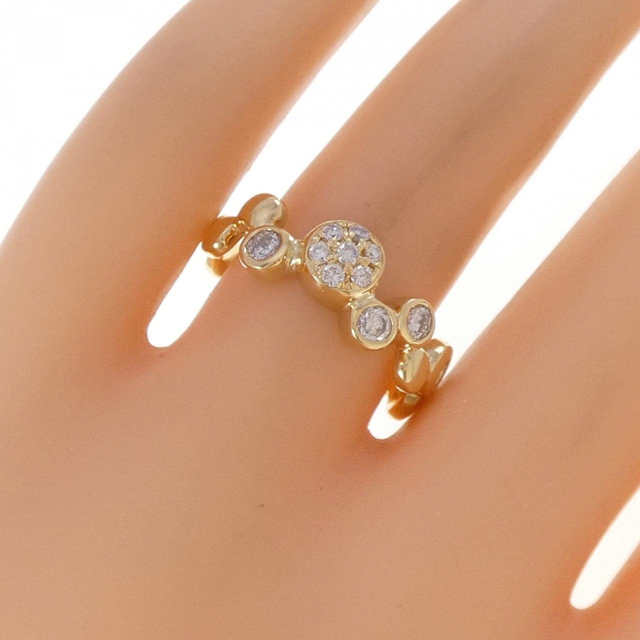 K18YG ダイヤモンド リング 0.13CT