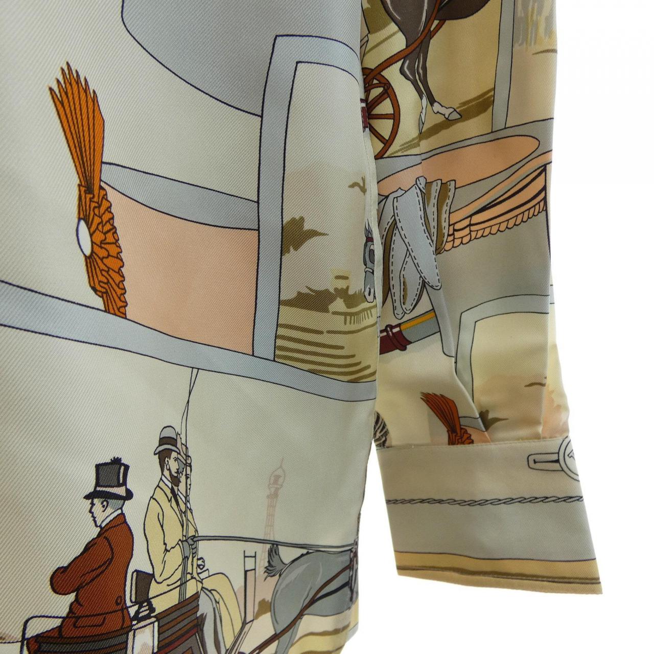 エルメス HERMES THE BULL&MOUTH REGENT'S CIRCUS PICCADILL ツイルレーヌ. シャツ