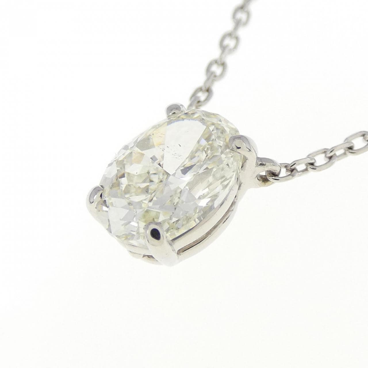 PT Diamond Necklace 1.006CT M SI1 Oval Cut
