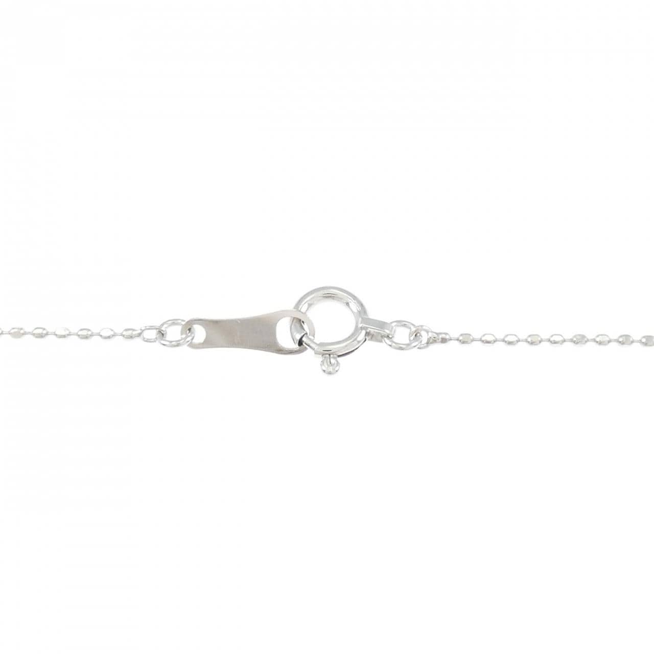 K18WG クロス ダイヤモンド ネックレス 0.10CT