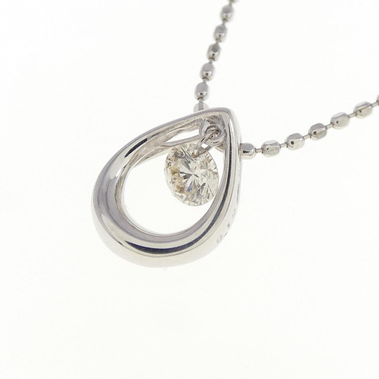 K18WG ダイヤモンド ネックレス 0.10CT