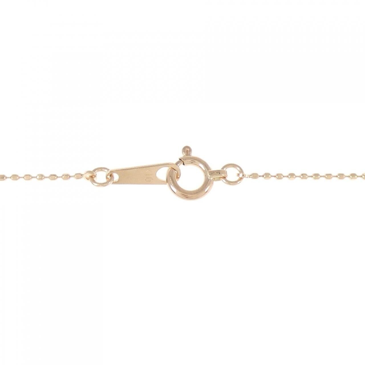 K10PG クロス ダイヤモンド ネックレス 0.04CT