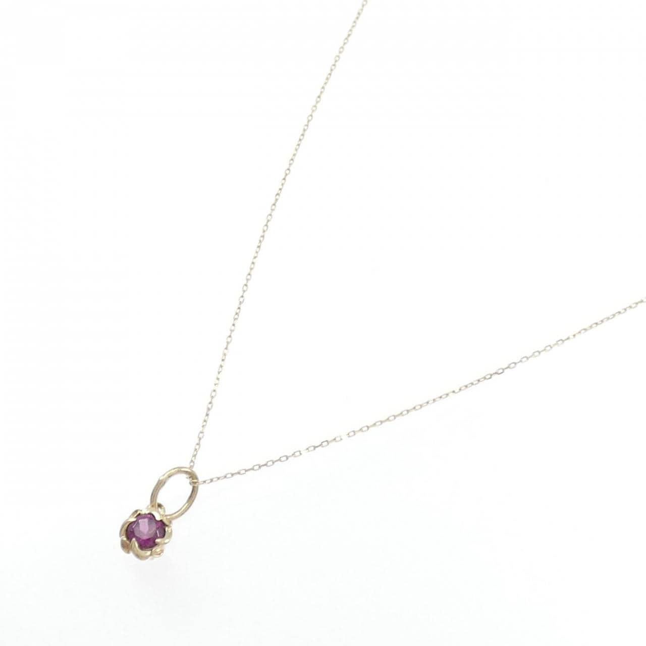 K10YG ガーネット ネックレス