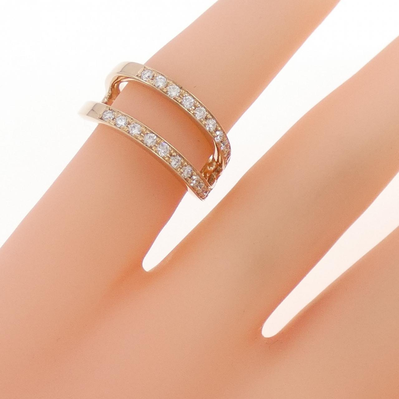 750PG ダイヤモンド ピンキー リング 0.33CT