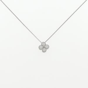 【新品】PT900/PT850 フラワー ダイヤモンド ネックレス 0.300CT