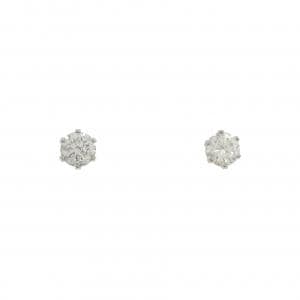 PT900 ソリティア ダイヤモンド ピアス 0.30CT