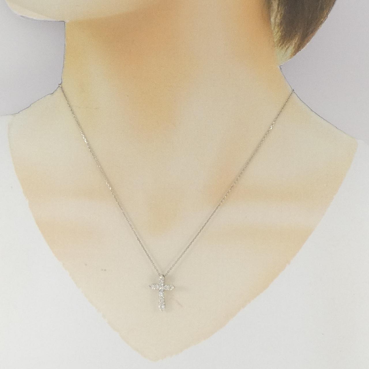 PT900/PT850 クロス ダイヤモンド ネックレス 0.50CT