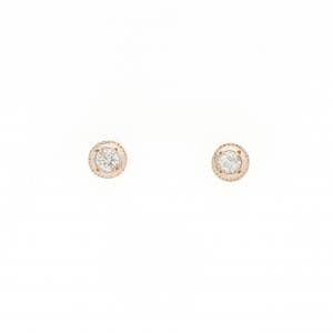 K10PG ダイヤモンド ピアス 0.20CT