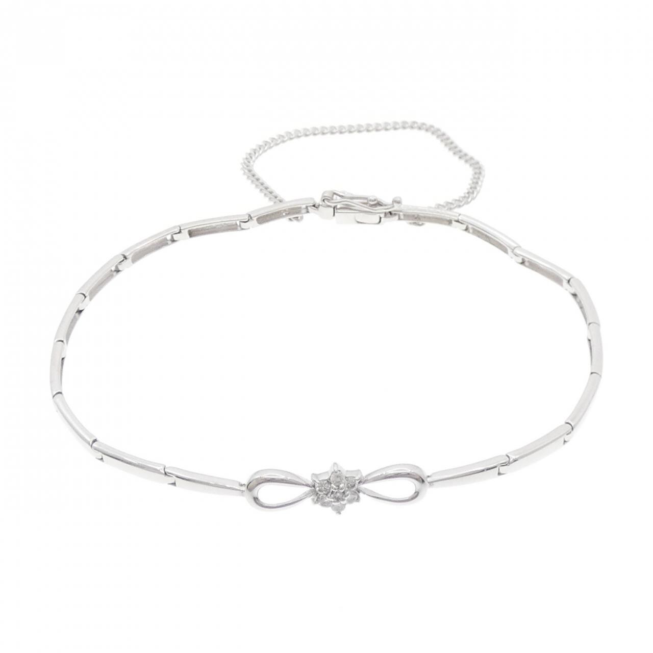 K18WG ダイヤモンド ブレスレット 0.10CT