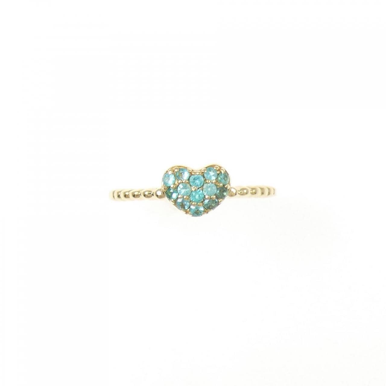 K18YG ハート トルマリン リング 0.10CT