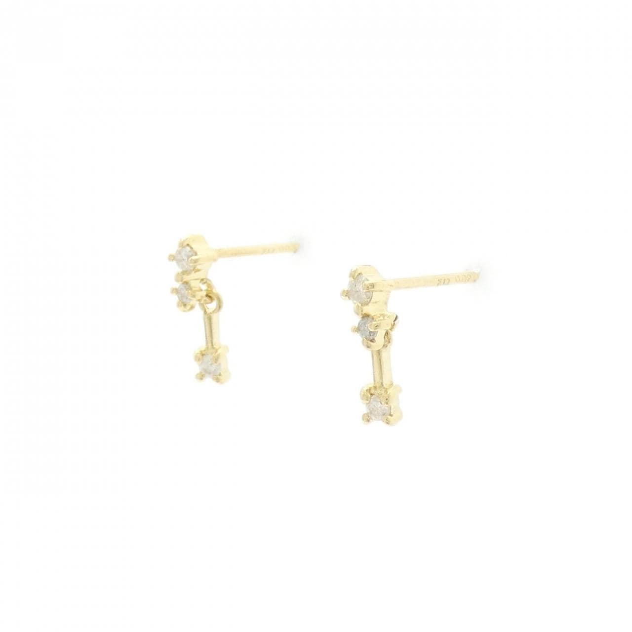 K18YG ダイヤモンド ピアス 0.04CT