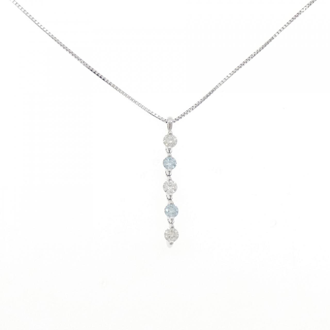 K18WG ダイヤモンド ネックレス 0.53CT