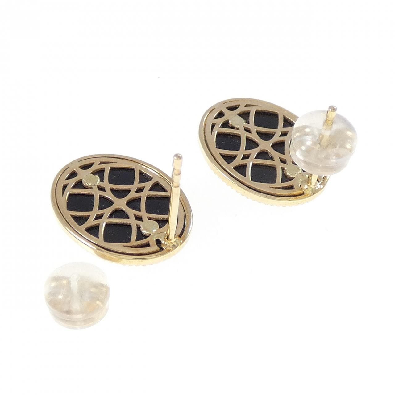 【新品】K18YG オニキス ピアス