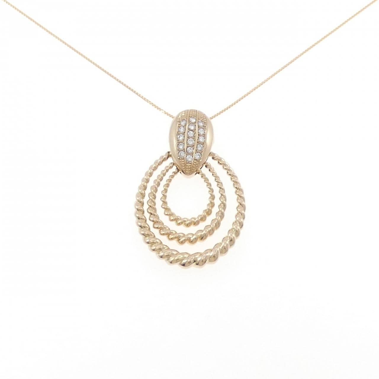 K18YG ダイヤモンド ネックレス 0.39CT