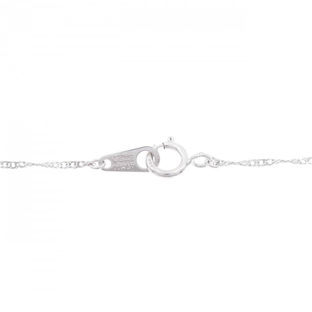 K18WG スター ダイヤモンド ネックレス 0.15CT