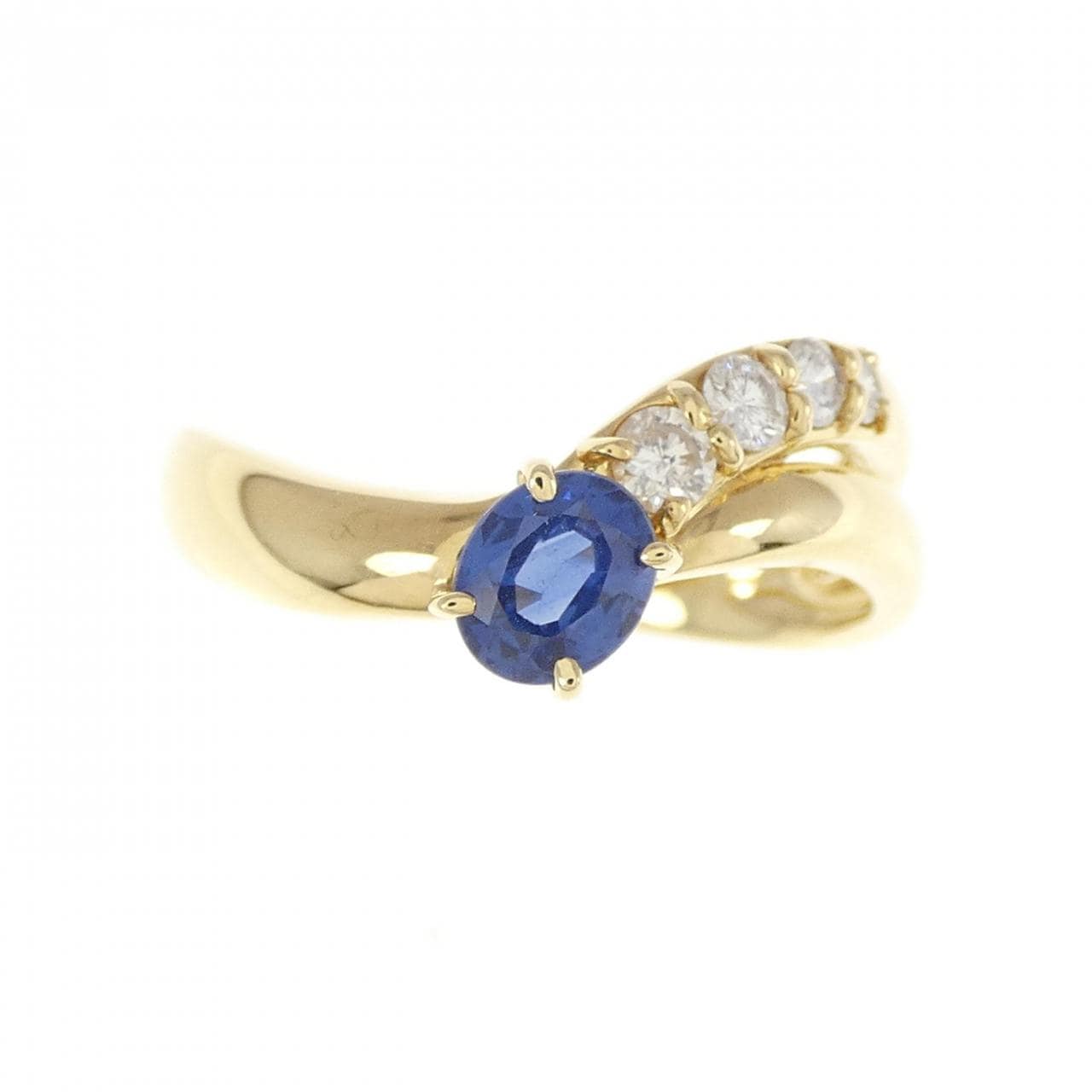 K18YG sapphire ring 0.48CT