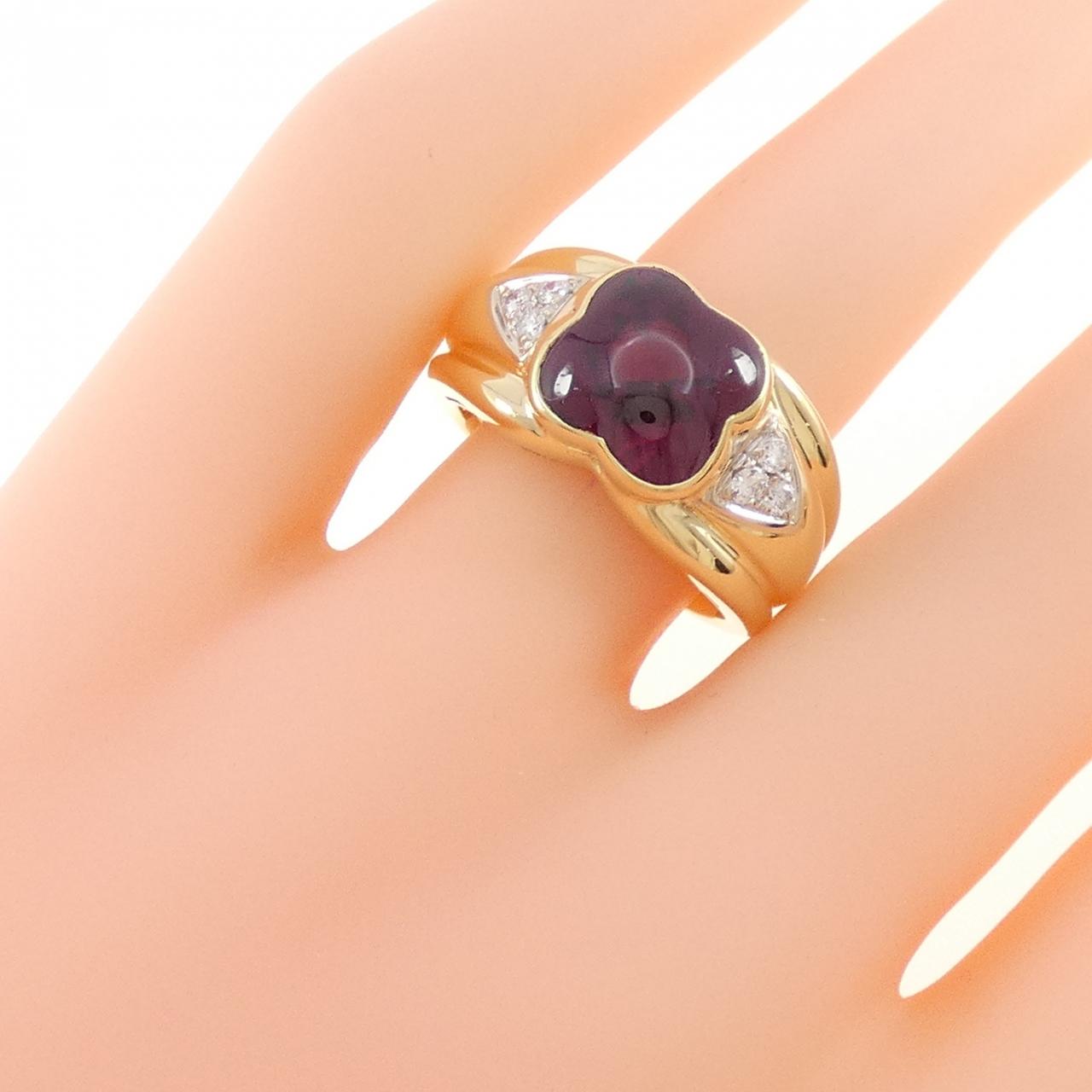 750YG/750WG Garnet Ring