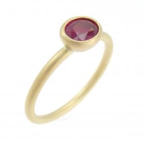 K18YG ルビー リング 0.78CT