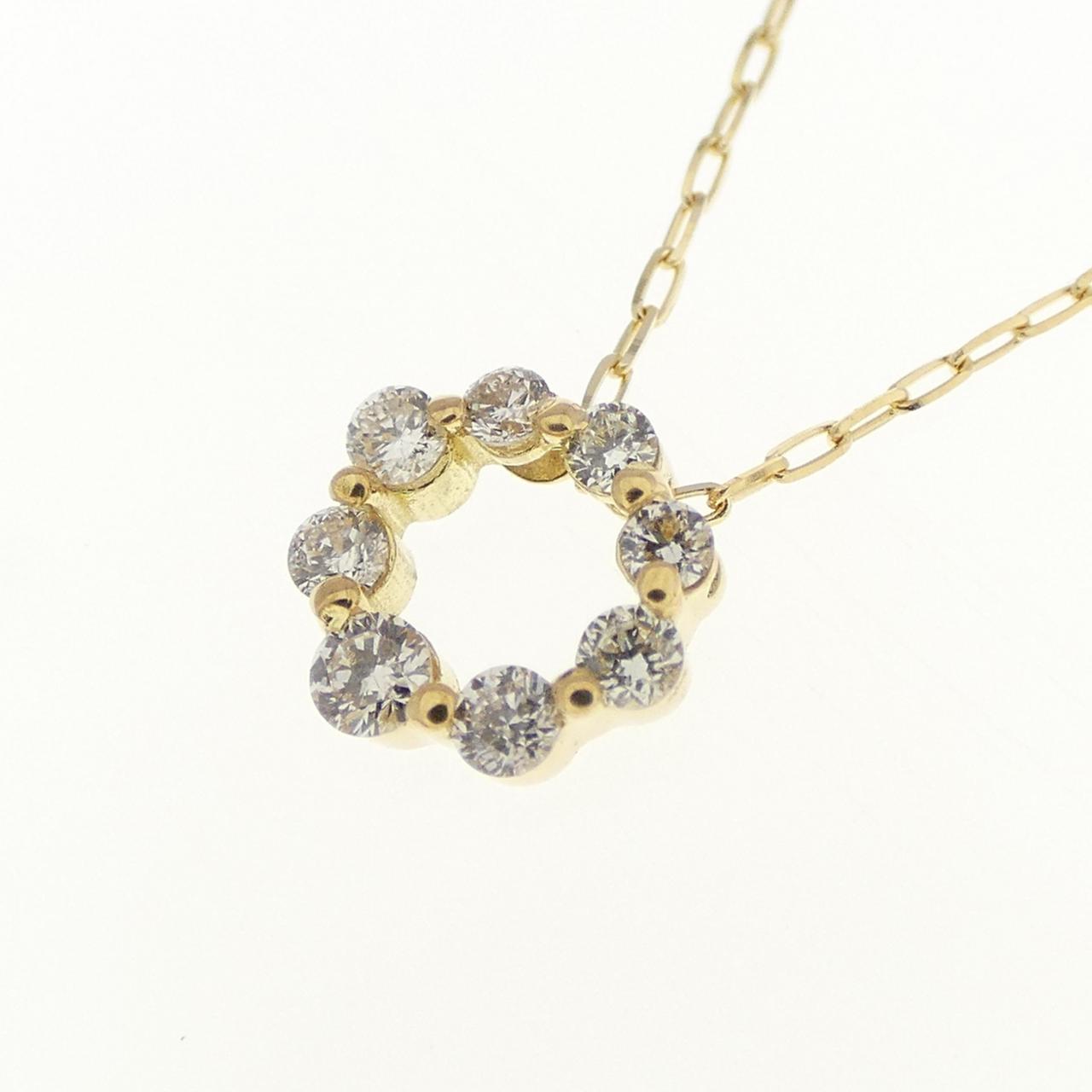 [BRAND NEW] K18YG Diamond necklace 0.10CT