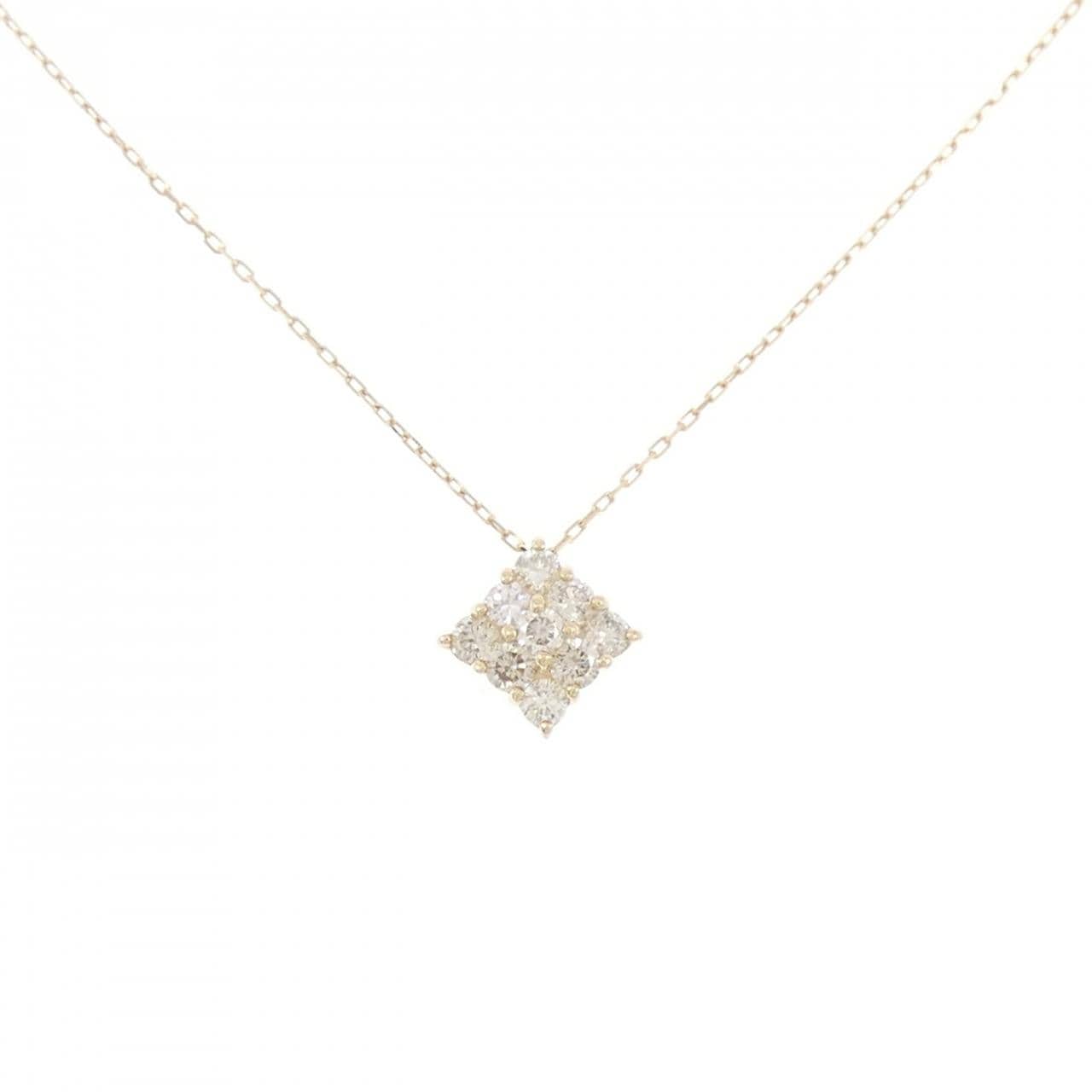 【新品】K10YG ダイヤモンド ネックレス 0.20CT