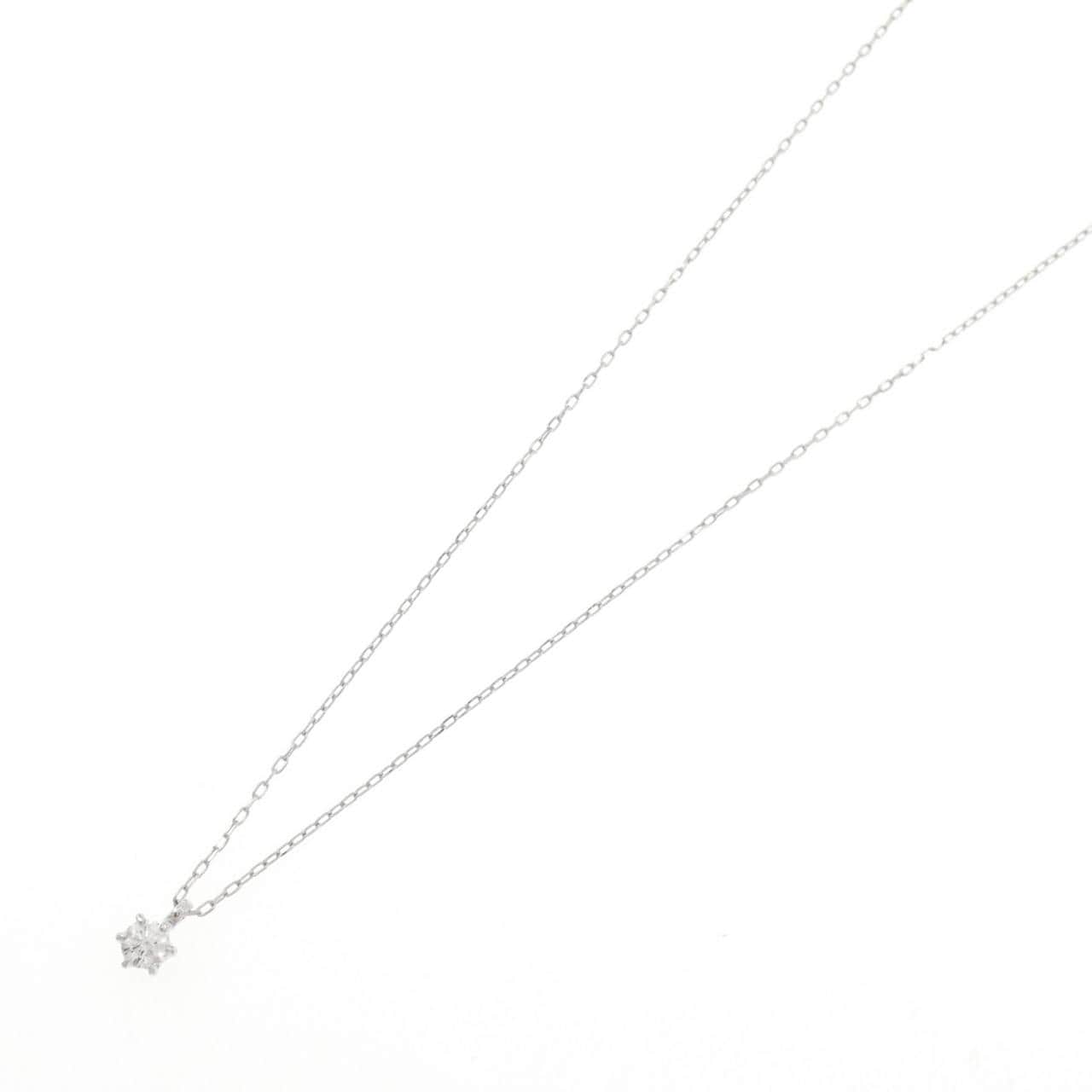 PT900/PT850 ソリティア ダイヤモンド ネックレス 0.221CT