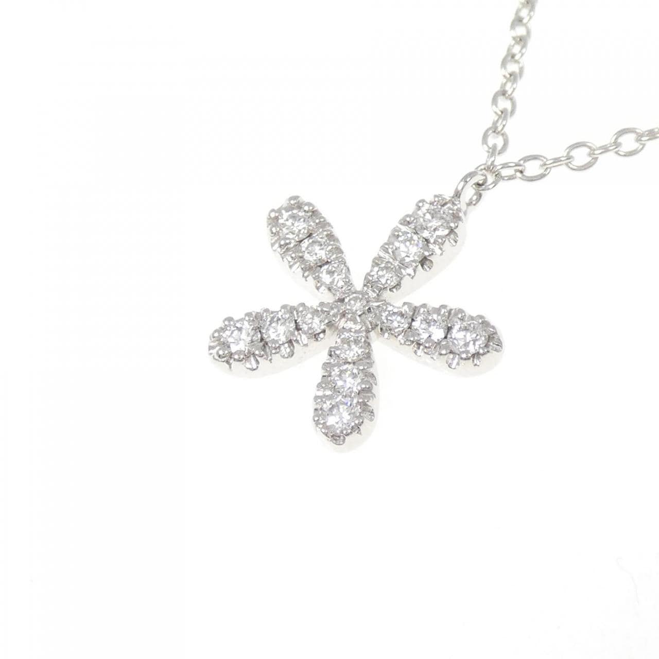 750WG鑽石項鍊，0.27克拉