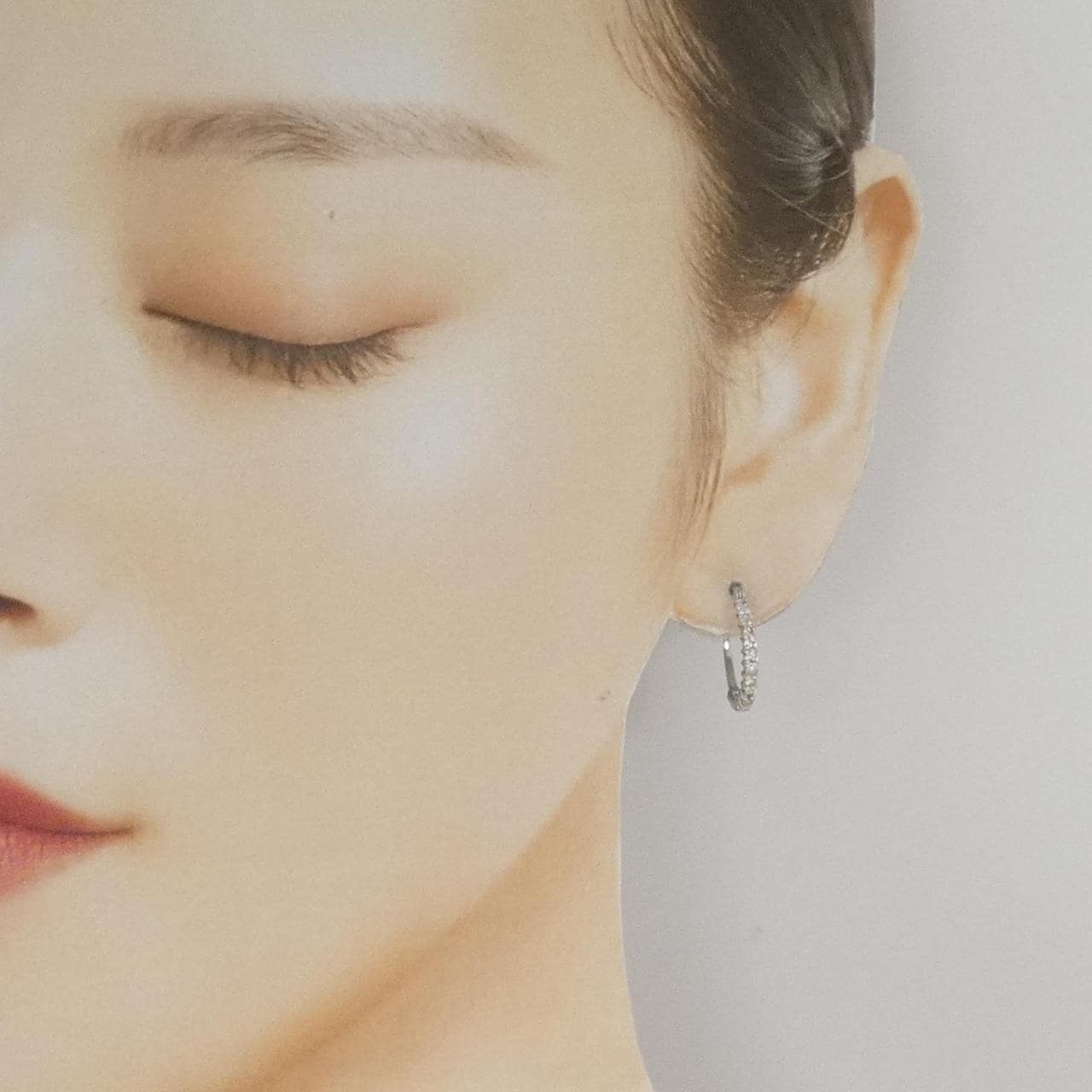 K18WG ダイヤモンド ピアス 0.50CT