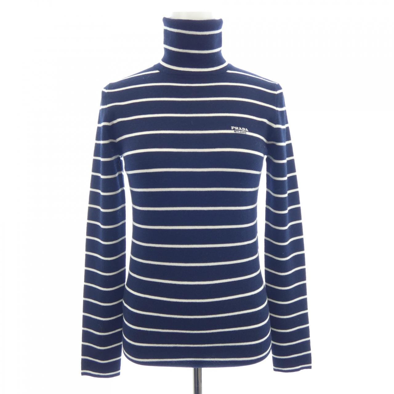プラダ PRADA ストライプウールタートルネックセーター P26575 SOOO 18YM ニット