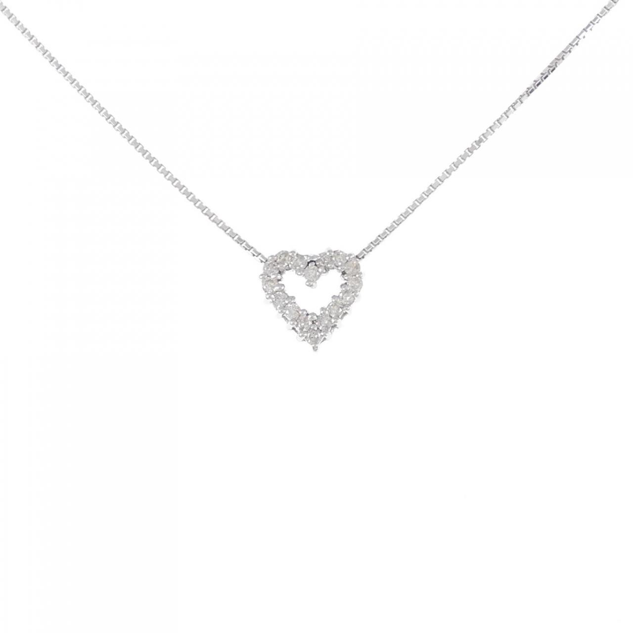 コメ兵｜K18WG ハート ダイヤモンド ネックレス 0.20CT｜ジュエリー