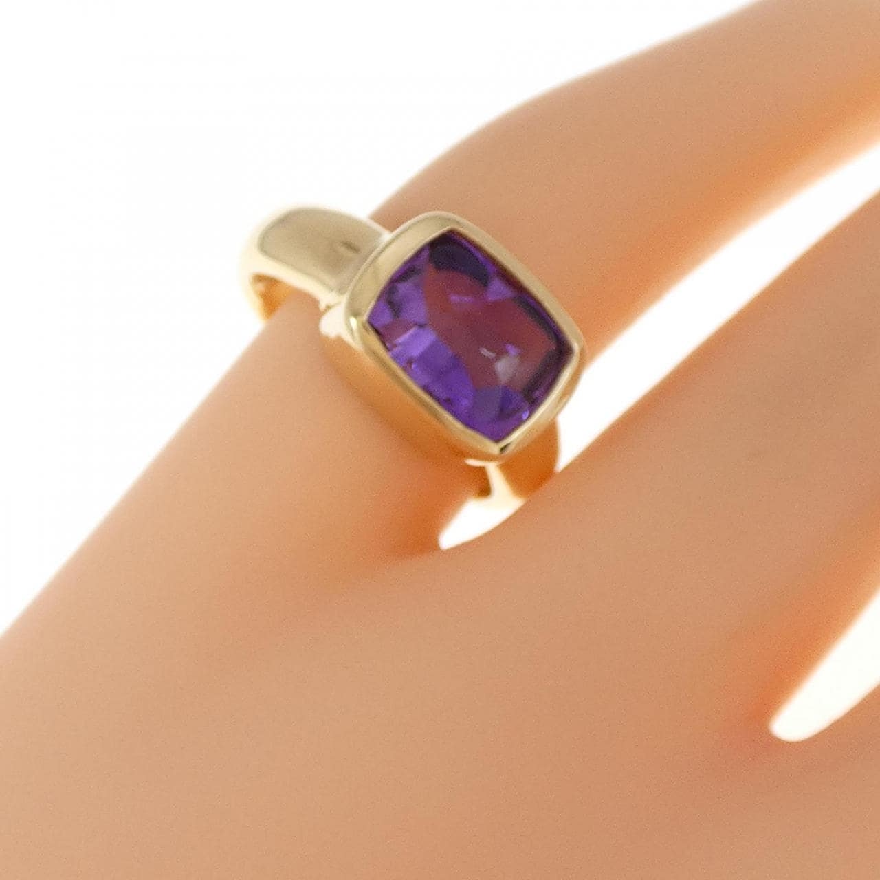 K18YG amethyst ring