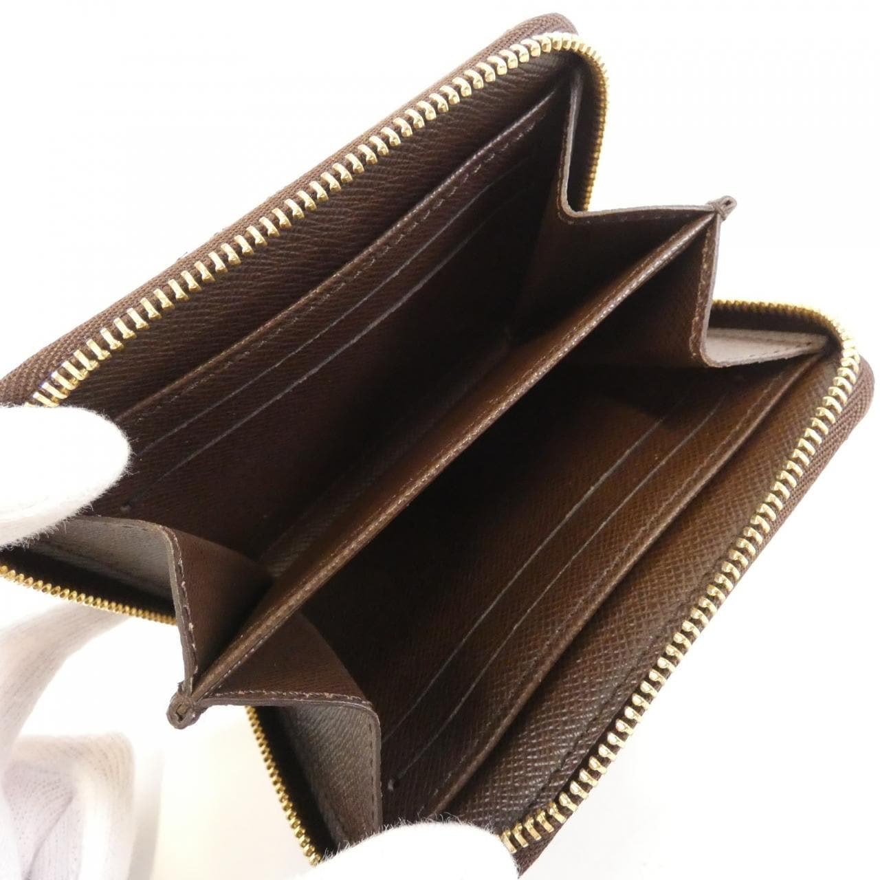 LOUIS VUITTON Damier拉链零钱包 N63070 零INCASE