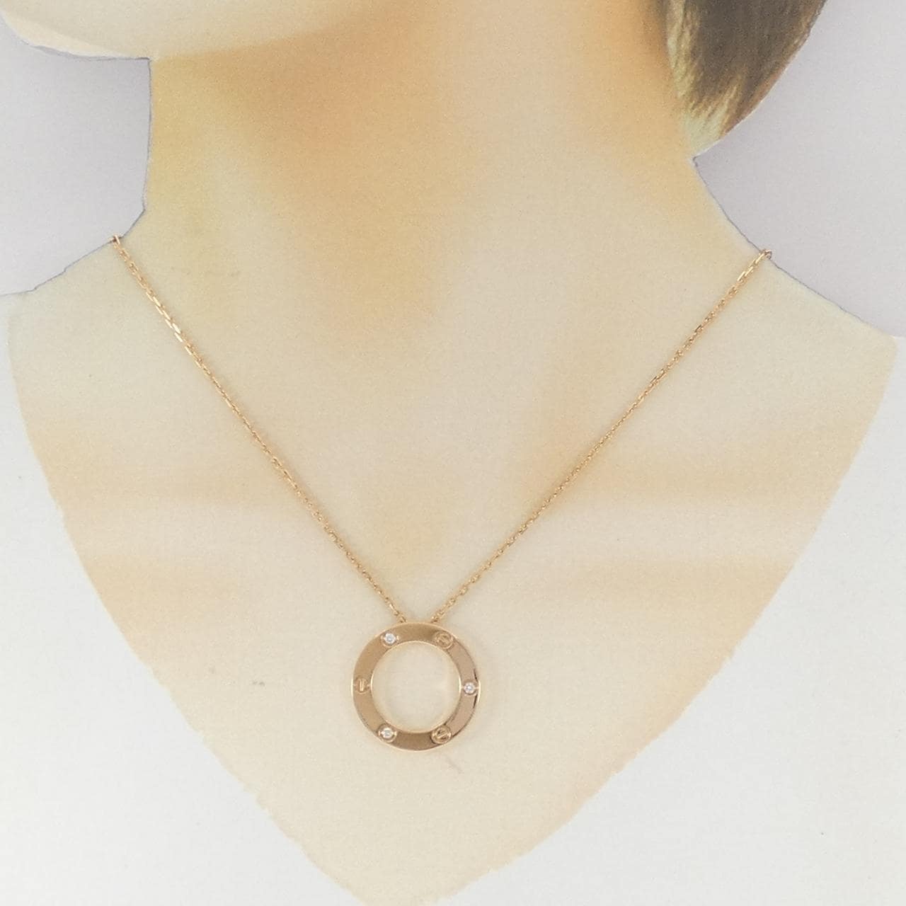 カルティエ ラブネックレス ハーフダイヤ