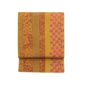 袋帯　染紬　絞り入　全通柄