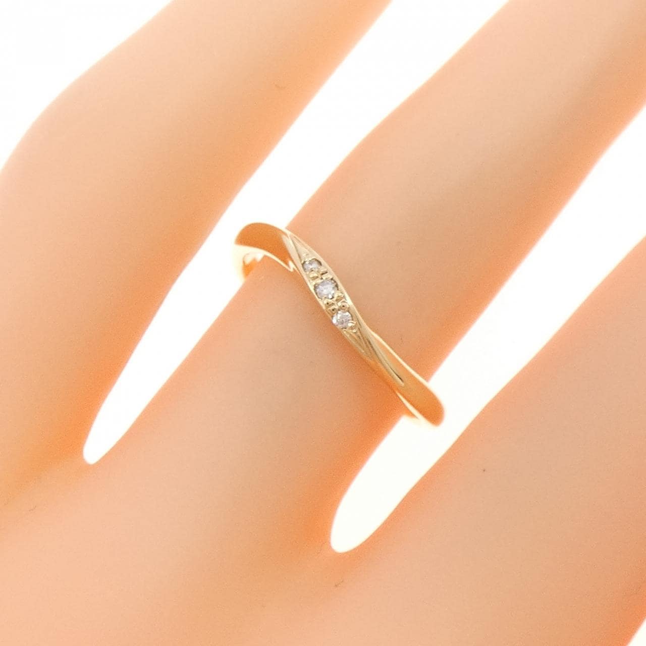 K10YG ダイヤモンド リング 0.02CT