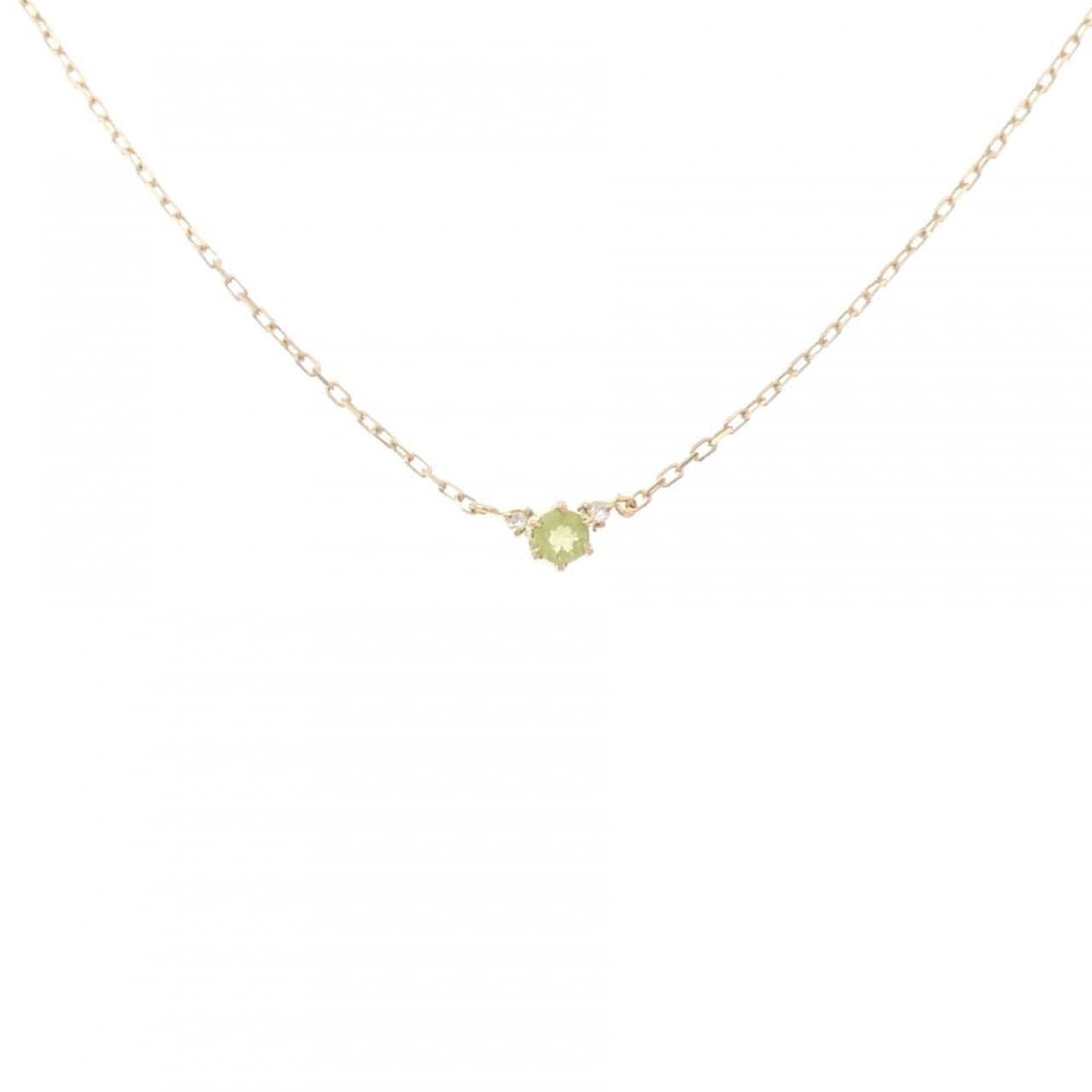 K18YG ペリドット ネックレス