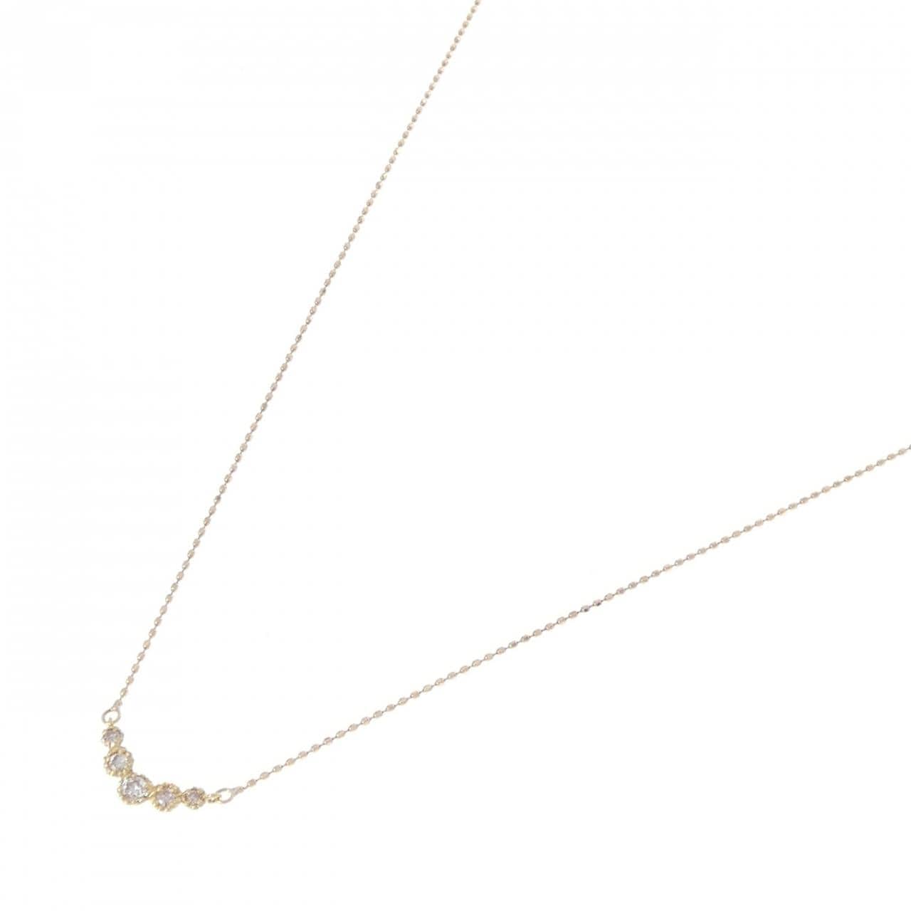 K18YG ダイヤモンド ネックレス 0.12CT