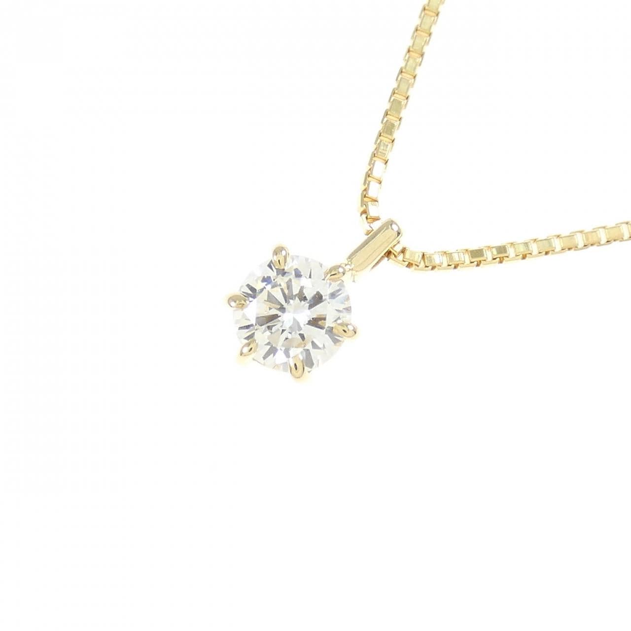 K18YG Diamond Necklace 0.447CT G VS1 Good